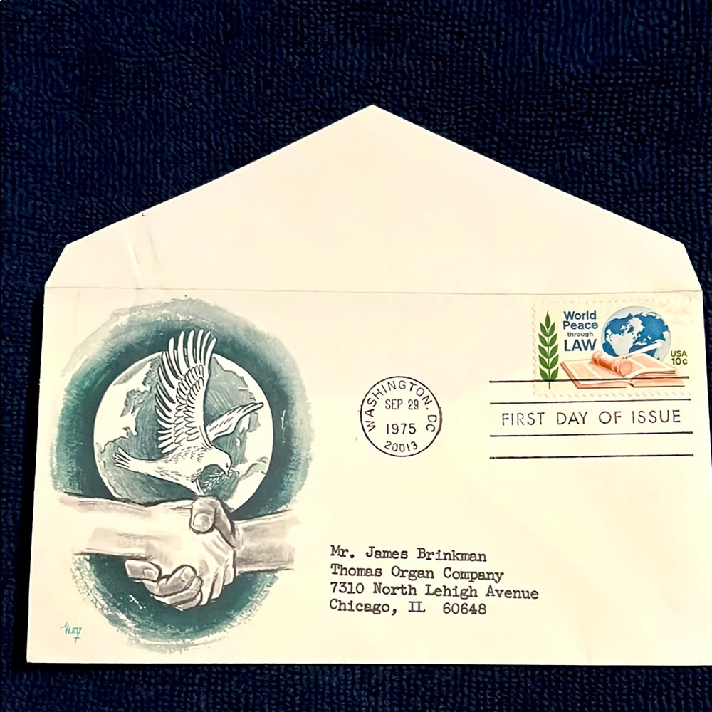 *3 Stamp Lots for $6* World Peace Law First Day Cover